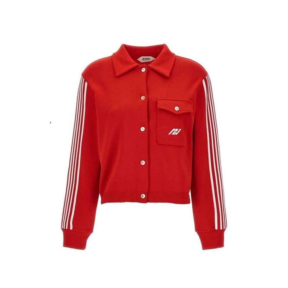 Autry Red Nylon Women's Cardigan